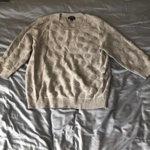 Polka Dot Quarter Sleeve Sweater